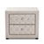 Baxton Studio Lepine Modern and Contemporary Light Beige Fabric Upholstered 2-Drawer Wood Nightstand
