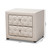 Baxton Studio Lepine Modern and Contemporary Light Beige Fabric Upholstered 2-Drawer Wood Nightstand