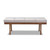 Baxton Studio Larisa Mid-Century Modern Grayish Beige Fabric Upholstered Wood Bench