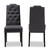 Baxton Studio Dylin Modern and Contemporary Charcoal Fabric Upholstered Button Tufted Wood Dining Chair Set