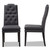 Baxton Studio Dylin Modern and Contemporary Charcoal Fabric Upholstered Button Tufted Wood Dining Chair Set