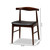 Baxton Studio Eira Mid-Century Modern Black Faux Leather Upholstered Walnut Finished Wood Dining Chair Set