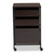 Baxton Studio Felix Modern and Contemporary Espresso Wood and Black Metal 3-Drawer Mobile File Cabinet