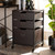 Baxton Studio Felix Modern and Contemporary Espresso Wood and Black Metal 3-Drawer Mobile File Cabinet