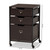 Baxton Studio Felix Modern and Contemporary Espresso Wood and Black Metal 3-Drawer Mobile File Cabinet