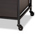 Baxton Studio Felix Modern and Contemporary Espresso Wood and Black Metal 3-Drawer Mobile File Cabinet