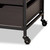 Baxton Studio Felix Modern and Contemporary Espresso Wood and Black Metal 4-Drawer Mobile File Cabinet