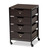 Baxton Studio Felix Modern and Contemporary Espresso Wood and Black Metal 4-Drawer Mobile File Cabinet