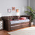 Baxton Studio Mabelle Modern and Contemporary Brown Faux Leather Upholstered Daybed with Trundle