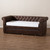 Baxton Studio Mabelle Modern and Contemporary Brown Faux Leather Upholstered Daybed with Trundle