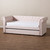 Baxton Studio Mabelle Modern and Contemporary Light Pink Velvet Upholstered Daybed with Trundle