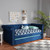 Baxton Studio Mabelle Modern and Contemporary Navy Blue Velvet Upholstered Daybed with Trundle