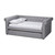 Baxton Studio Mabelle Modern and Contemporary Gray Fabric Upholstered Daybed with Trundle