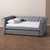 Baxton Studio Mabelle Modern and Contemporary Gray Fabric Upholstered Daybed with Trundle