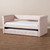 Baxton Studio Amaya Modern and Contemporary Light Pink Velvet Fabric Upholstered Daybed with Trundle