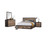 Homelegance Miter Collection 4 Piece Bedroom Set in Mahogany