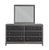 Homelegance West End Collection Dresser & Mirror in Wire-Brush Gray