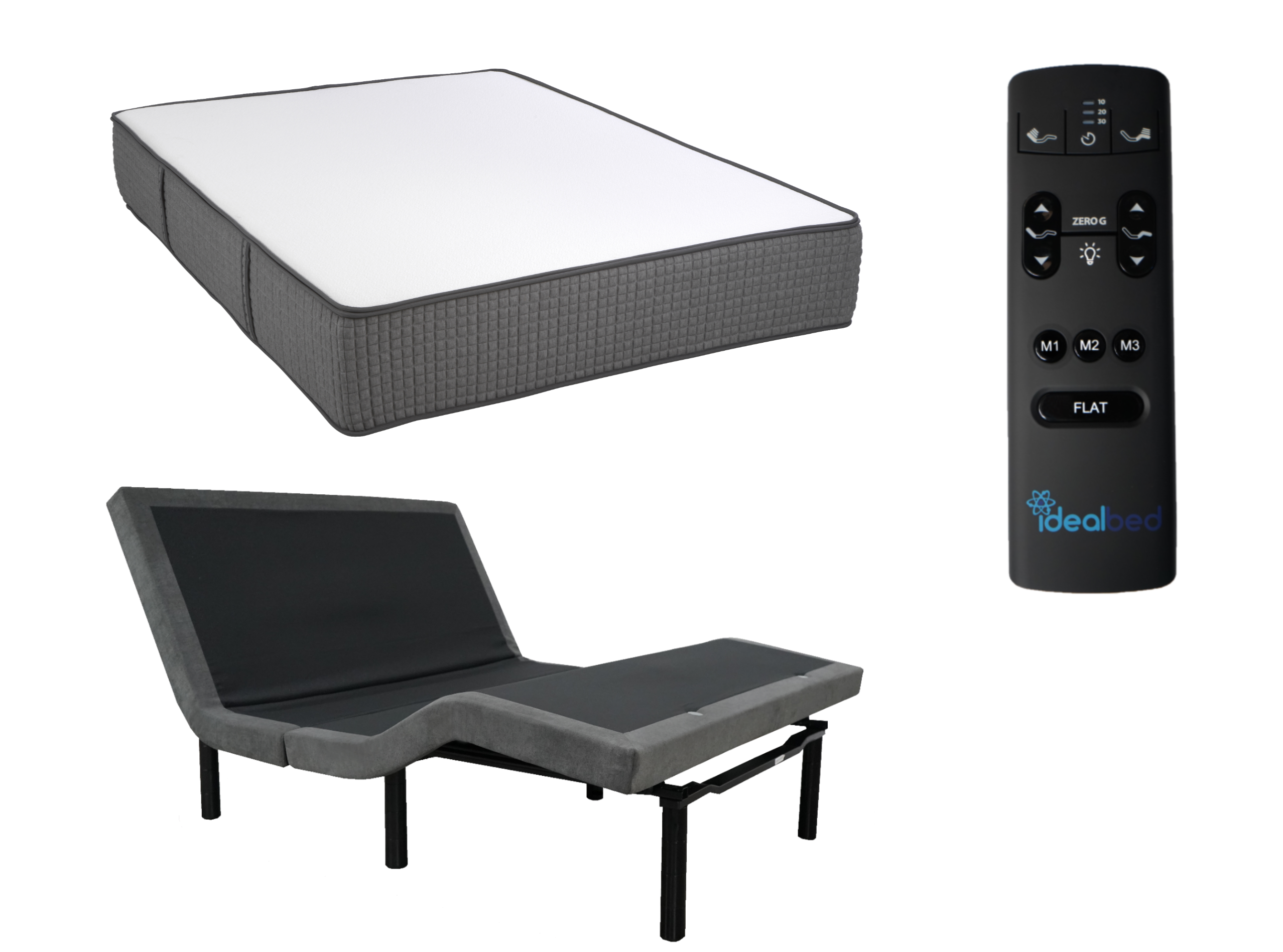 iDealBed iSwitch Two Sided Gel Memory Foam Mattress with 5i Custom Adjustable Sleep System