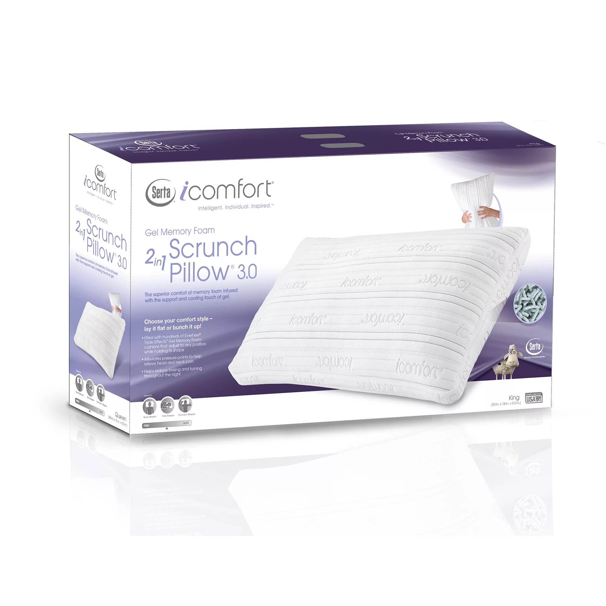 serta icomfort scrunch pillow