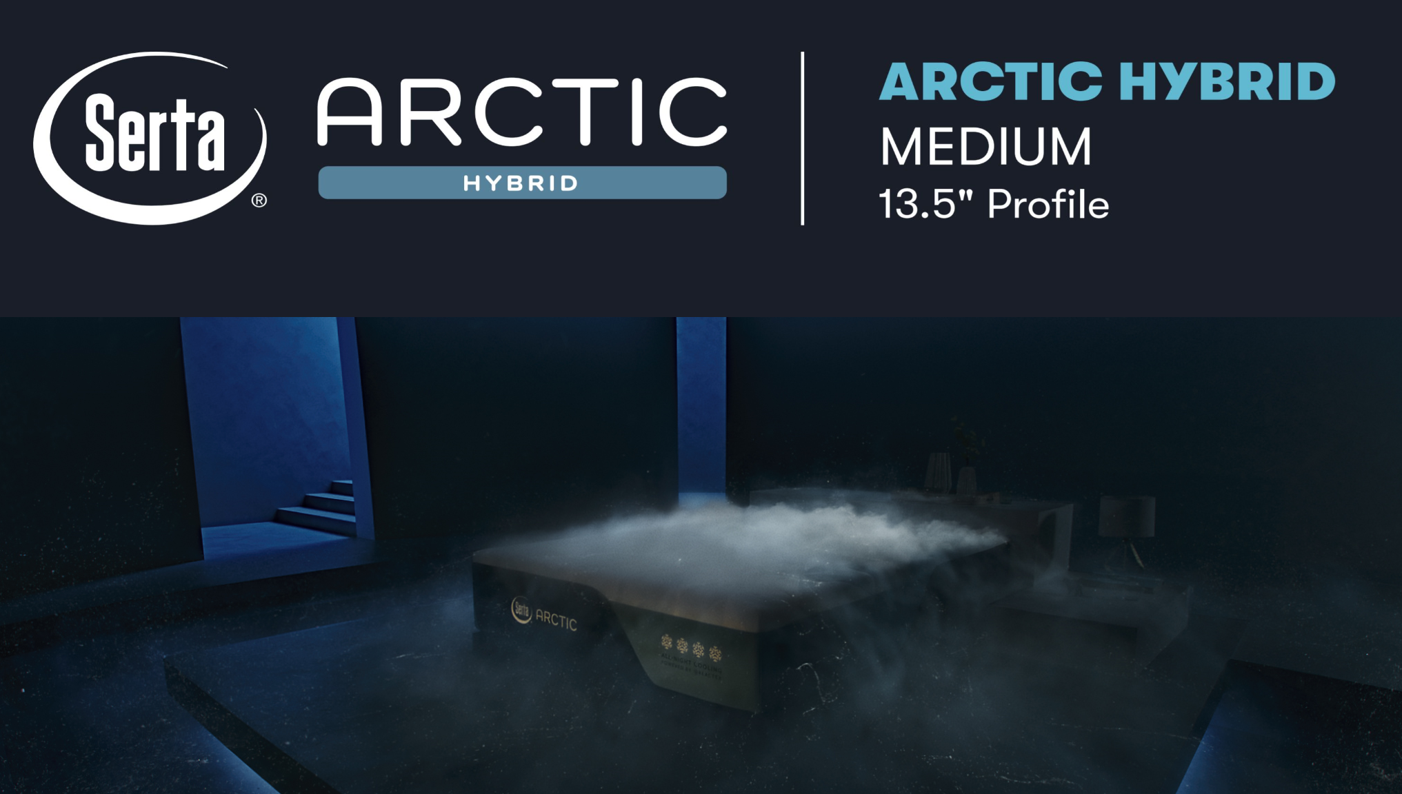 Serta Arctic Medium Hybrid Welcome Banner