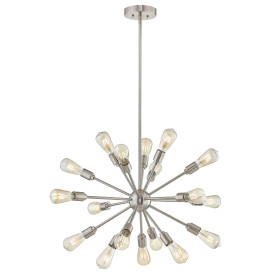 Origin 21 Grayford 18-Light Brushed Nickel Mid-century Led; Dry