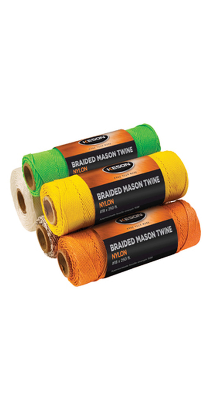 18 Braided Nylon Mason Twine, Orange