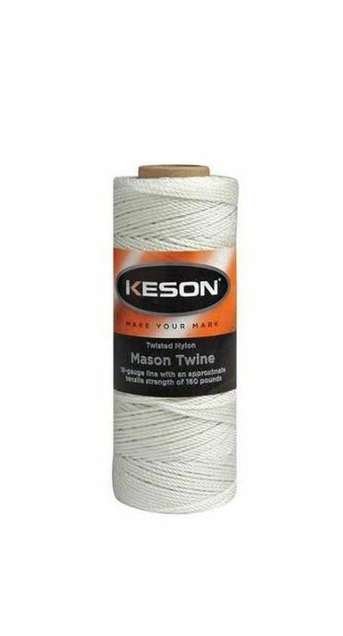 Keson String Line Twisted Nylon White 545 ft.