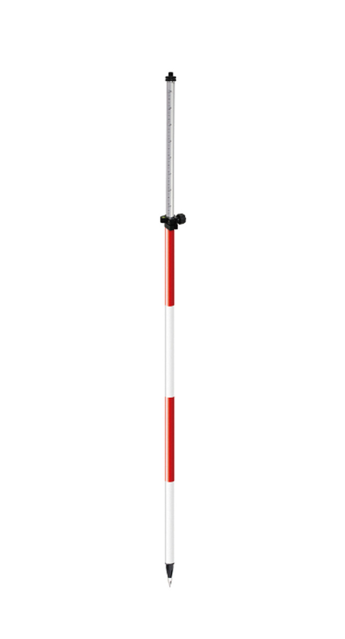 SitePro 8-ft Twist-Lock Prism Pole, Red/White, 10ths/ Metric 07