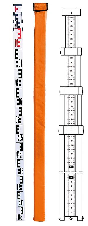 Nedo Aluminum Leveling Rods for Sale - Bag Included