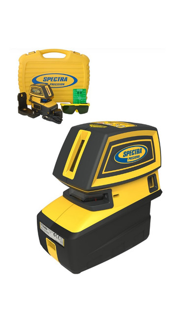 Spectra Precision LT52G 5-Point and 2-Cross Green Beam Line Laser Level