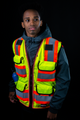 Seco 8265-LED-Series Safety Lighted Utility Vest - Fluorescent Yellow/Fluorescent Orange