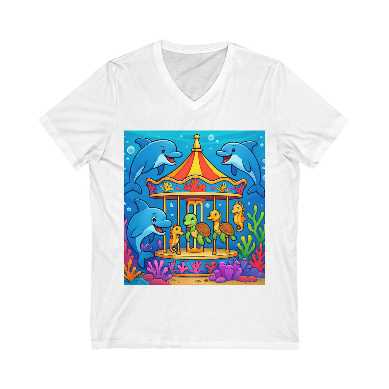 Unisex Jersey Short Sleeve V-Neck Tee