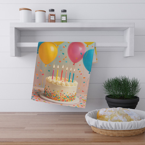 Joyful Birthday Bash - Tea Towels (cotton, poly)