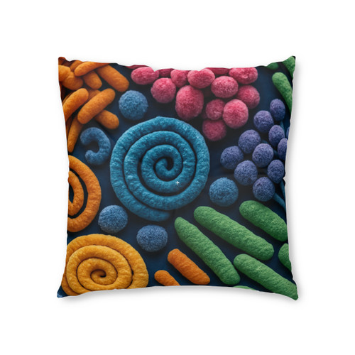 Microbial Cosmos - Tufted Floor Pillow, Square