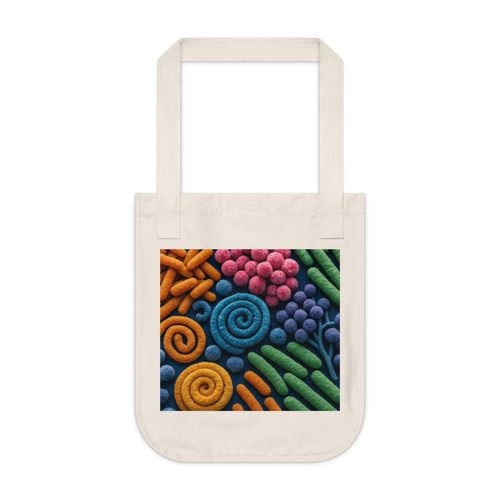 Microbial Cosmos - Organic Canvas Tote Bag
