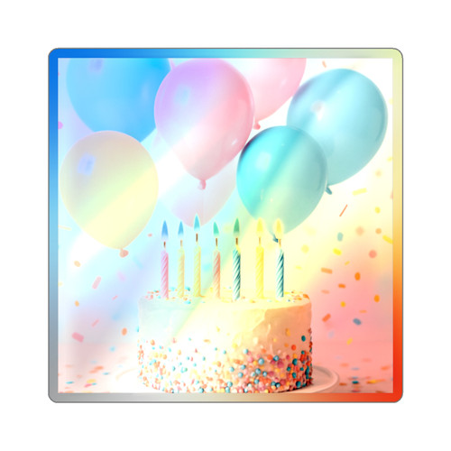 Joyful Birthday Bash - Holographic Die-cut Stickers