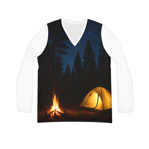 Whispers of the Wilderness - Women's Long Sleeve V-neck Shirt (AOP) Whispers of the Wilderness - Women's Long Sleeve V-neck Shirt (AOP)