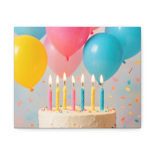 Joyful Birthday Bash - Stretched Canvas