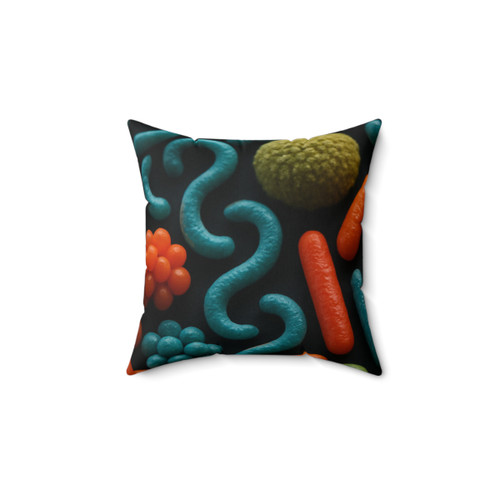 Microbial Cosmos - Spun Polyester Square Pillow Microbial Cosmos - Spun Polyester Square Pillow