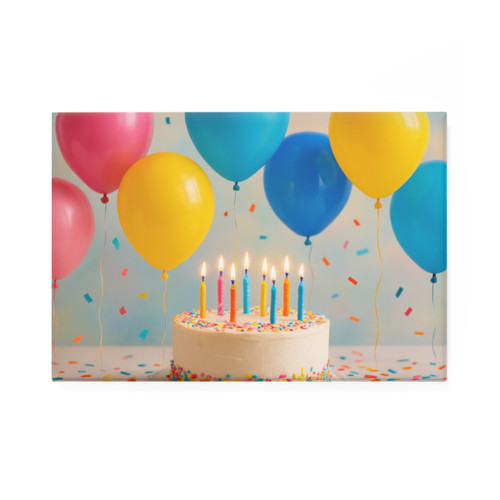 Joyful Birthday Bash - Button Magnet, Rectangle (1 & 10 pcs)