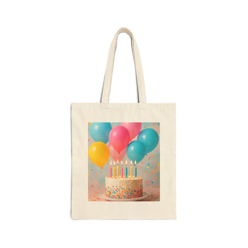 Joyful Birthday Bash - Cotton Canvas Tote Bag