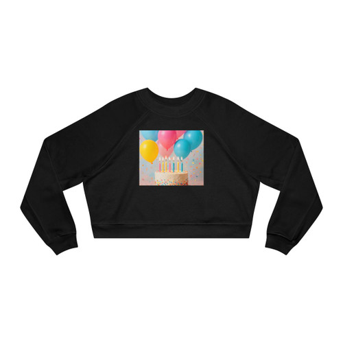 Joyful Birthday Bash - Women's Cropped Fleece Pullover Joyful Birthday Bash - Women's Cropped Fleece Pullover