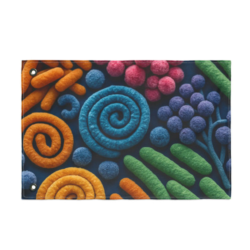 Microbial Cosmos - Double Sided Flag