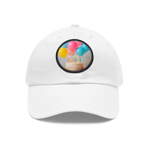 Joyful Birthday Bash - Dad Hat with Leather Patch (Round)