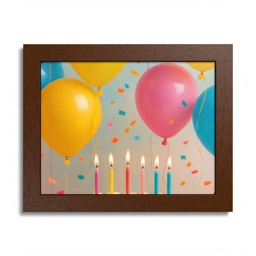 Joyful Birthday Bash - Framed Poster, Multi-Color