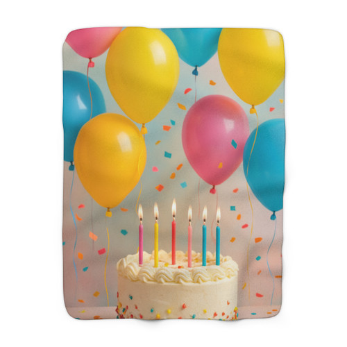 Joyful Birthday Bash - Sherpa Fleece Blanket