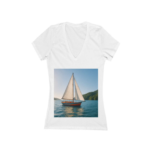 Sailor's Dream - Women's Jersey Short Sleeve Deep V-Neck Tee
