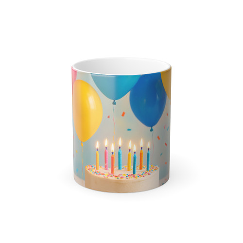 Joyful Birthday Bash - Color Morphing Mug, 11oz Joyful Birthday Bash - Color Morphing Mug, 11oz