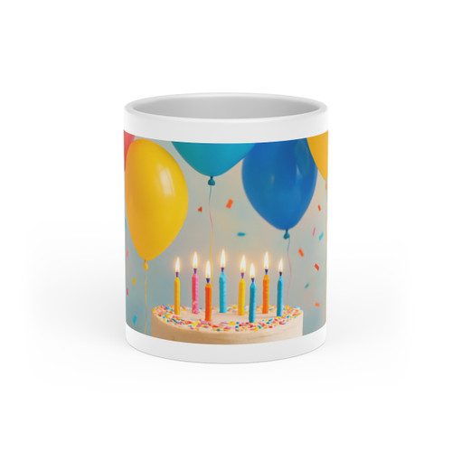 Joyful Birthday Bash - Heart-Shaped Mug