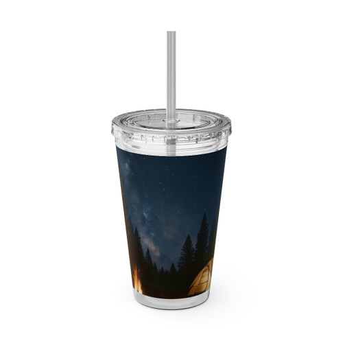 Whispers of the Wilderness - Sunsplash Tumbler with Straw, 16oz